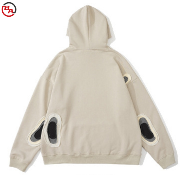 SmallBatchApparelFactoryMen'sOversizedPatchPrintSweatshirtLongSleeveCasualHoodiesn7