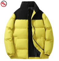 ApparelCustomSupplierWinterLooseBomberCollarWarmerColorMatchingJacketForMen