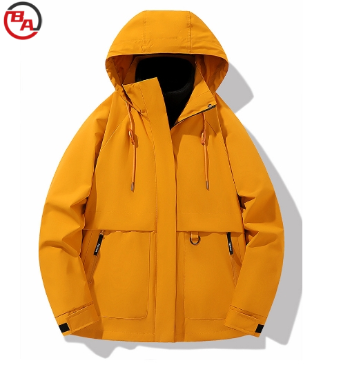 CustomApparelVendorWomen'sWaterproofRainJacketLightweightHoodedRaincoatforHikingTravel