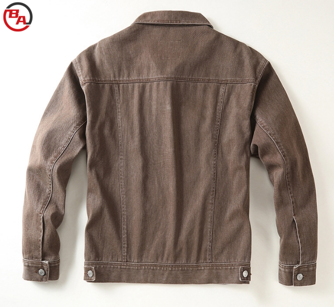 SmallMOQApparelVendorMen'sDenimJacketWorkJacketLapelTop100-Cotton2