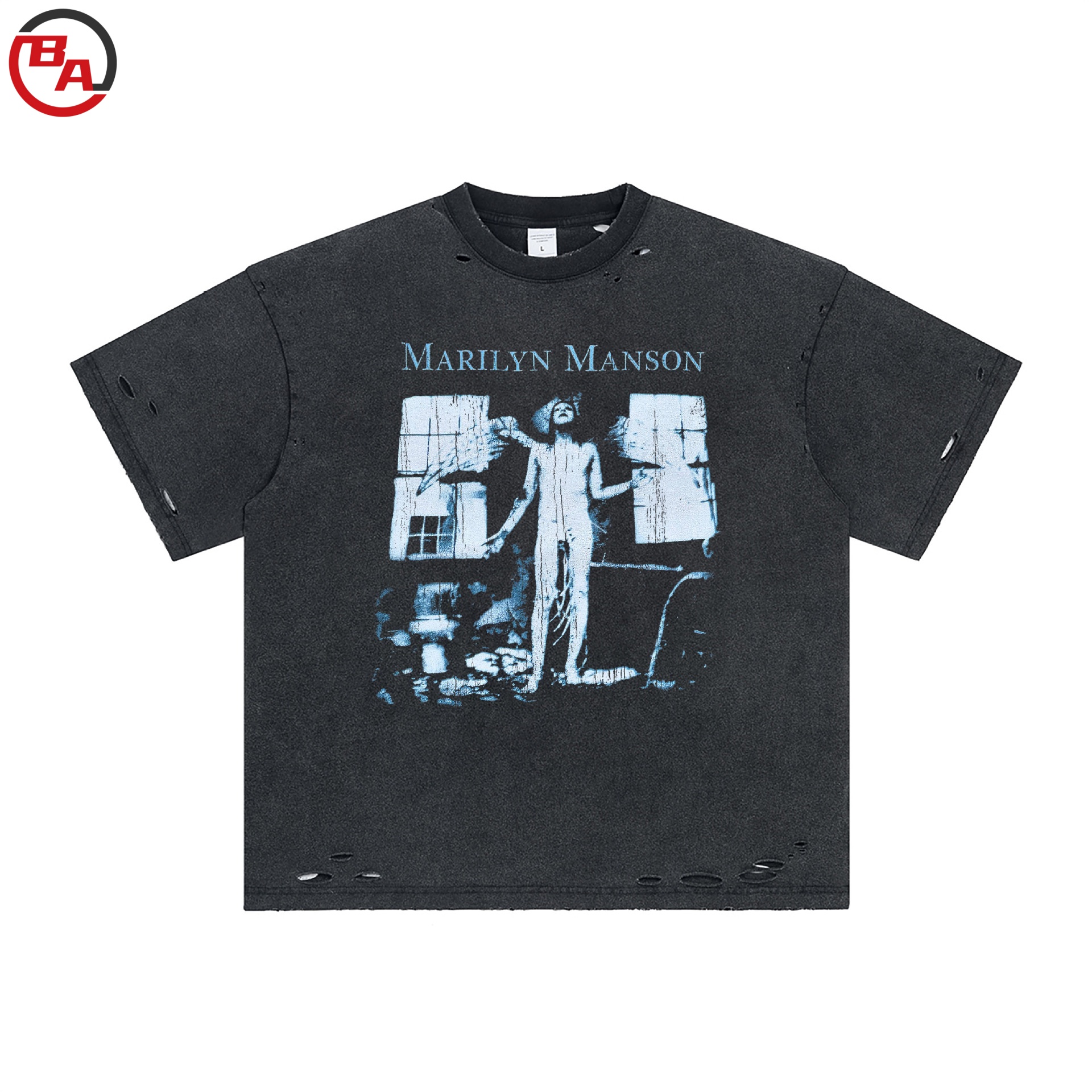 ApparelCustomFactoryMen'sDTGDistressdTopLooseShortSleeveT-shirt5