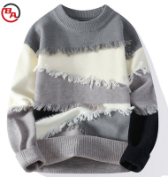 CustomApparelFactoryMen'sSweaterViscoseKnittedSweaterLongSleeveCrewneckPullover