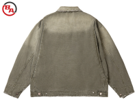 CustomApparelFactoryRetroDistressedWorkwearDenimJacketUnisexLapelCoat3