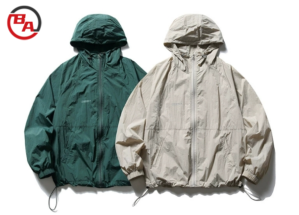 CustomApparelFactoryOutdoorSolidColorUnisexHoodedJacketSunProtectionWorkwear4