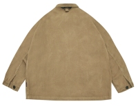 CustomApparelFactoryMen'sMulti-pocketwithZipperLongSleeveLapelJacketButtonUpLooseCoat1