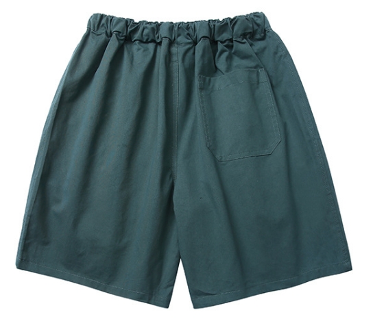 SmallMOQApparelVendorMen'sSolidColorCasualSummerWorkwearEmbroideryShorts1