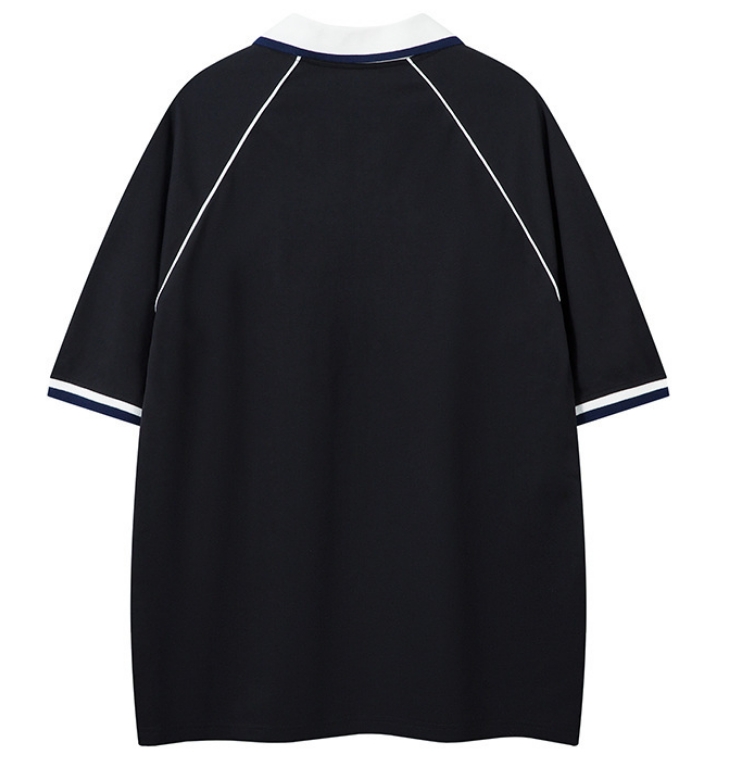 CustomApparelVendorWomen'sCasualShort-sleevedRaglanShoulderTopSummerLooseV-neckT-shirt1