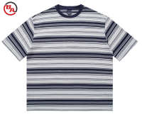 CustomApparelFactoryHalfSleeveStripedT-ShirtsRoundNeckCropTopsCasualSummerSolidColorBasicTees