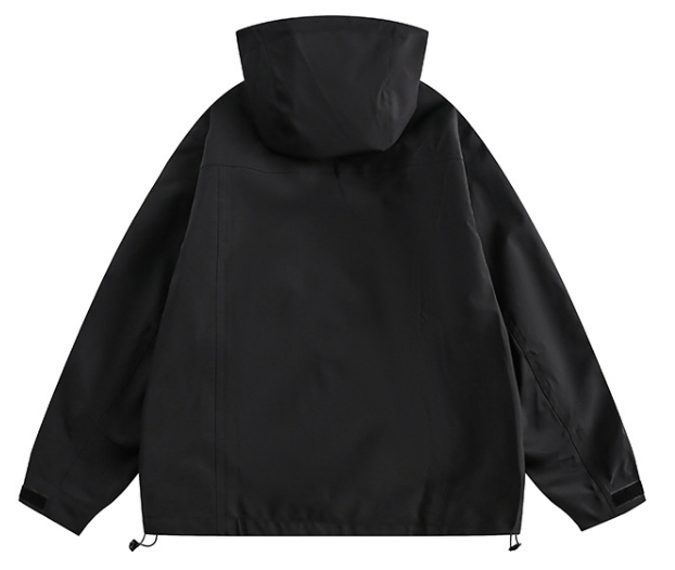 ApparelCustomFactoryMensLightweightWaterproofZipperJacketRainHoodedJacketsforHiking1