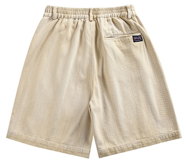 CustomApparelFactoryMen'sSolidColorBambooSandWashedCasualShortswithPocketLooseOutfitsShorts1