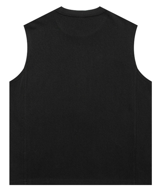 SmallQuantityApparelSupplierMen'sPrintedVestTankBeachSleevelessTopsStreetwearTee1