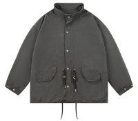 SmallQuantityApparelSupplierCasualWorkwearStandCollarJacketCasualLooseCoatForMen2