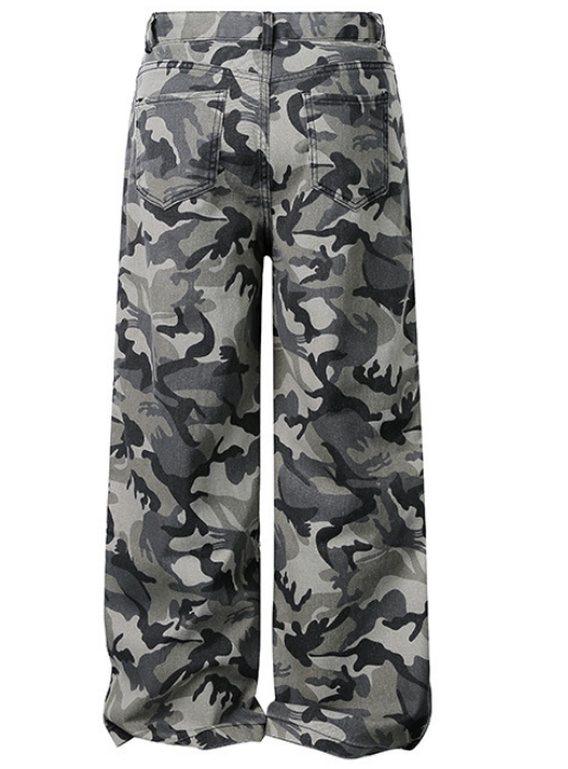 CustomApparelFactoryMensBaggyCasualCamouflageFlaredPantsWorkoutStreetwearSweatpantswithPockets2