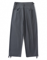 CustomApparelFactoryMen'sBaggyWideLegPantsZipperFlyPleatedTrouserssuitPantswithPocket1