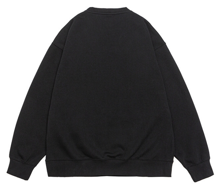 CustomApparelFactoryMen'sLooseLongSleeveCrewneckSweatshirtCasualPulloverwithPrint1