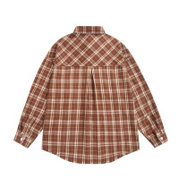 CustomApparelSupplierMensPlaidShirtLongSleeveCottonCasualButtonDownShirtswithPocket4