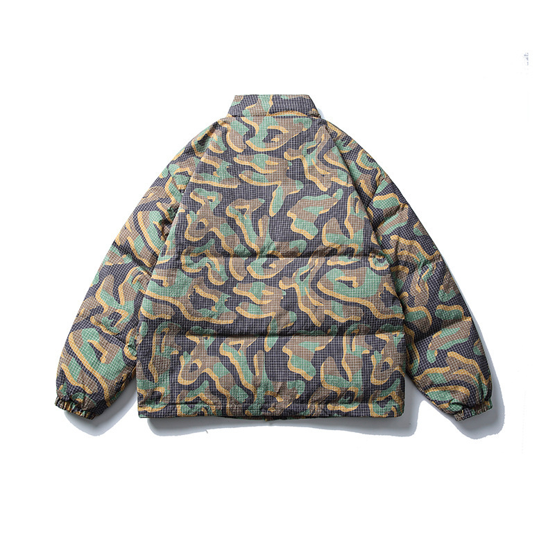 OEMApparelSupplierCamouflageWorkwearJacketForMenCasualStand-upCollarBomberCoat1