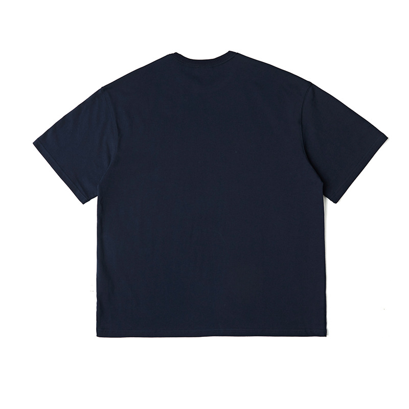 SmallQuantityApparelFactorySummerBasicMen'sRoundNeckShort-sleevedLooseTeewithPrint1