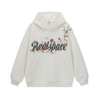 CustomApparelVendorMen'sFloralEmbroideredAutumnSweatshirtLongSleeveCasualPulloverHoodies