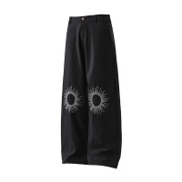 CustomApparelFactoryMen'sEmbroideredWideLegsCasualTrouserswithCurvedDrape1