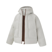 ApparelCustomFactoryColor-blockedZipperUpplaidCottonCoatUnisexWarmOuterwear4