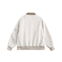 SmallQuantityApparelFactoryUnisexLooseJacketCorduroyCollarCoatUtilityButtonUpPolyCanvasWorkwear3