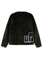 OEMApparelFactoryMen'sPlushBeadedCotton-paddedCoatLooseFitLongSleeveButtonUpOuterwear1