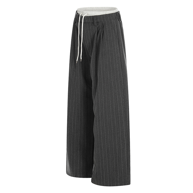 ApparelCustomSupplierDouble-waistStripedSuitPantsStraight-legSlimmingTrousers1