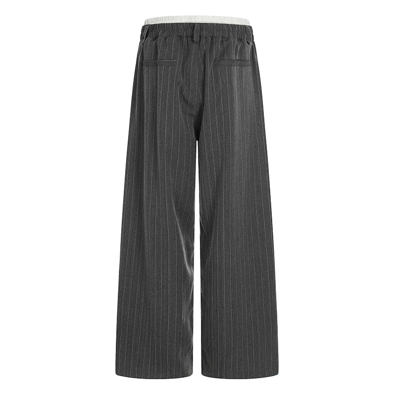 ApparelCustomSupplierDouble-waistStripedSuitPantsStraight-legSlimmingTrousers2