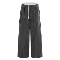 ApparelCustomSupplierDouble-waistStripedSuitPantsStraight-legSlimmingTrousers
