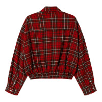 CustomApparelSupplierPlaidShirtLong-sleeveCollaredwithHemElasticFittedTop1