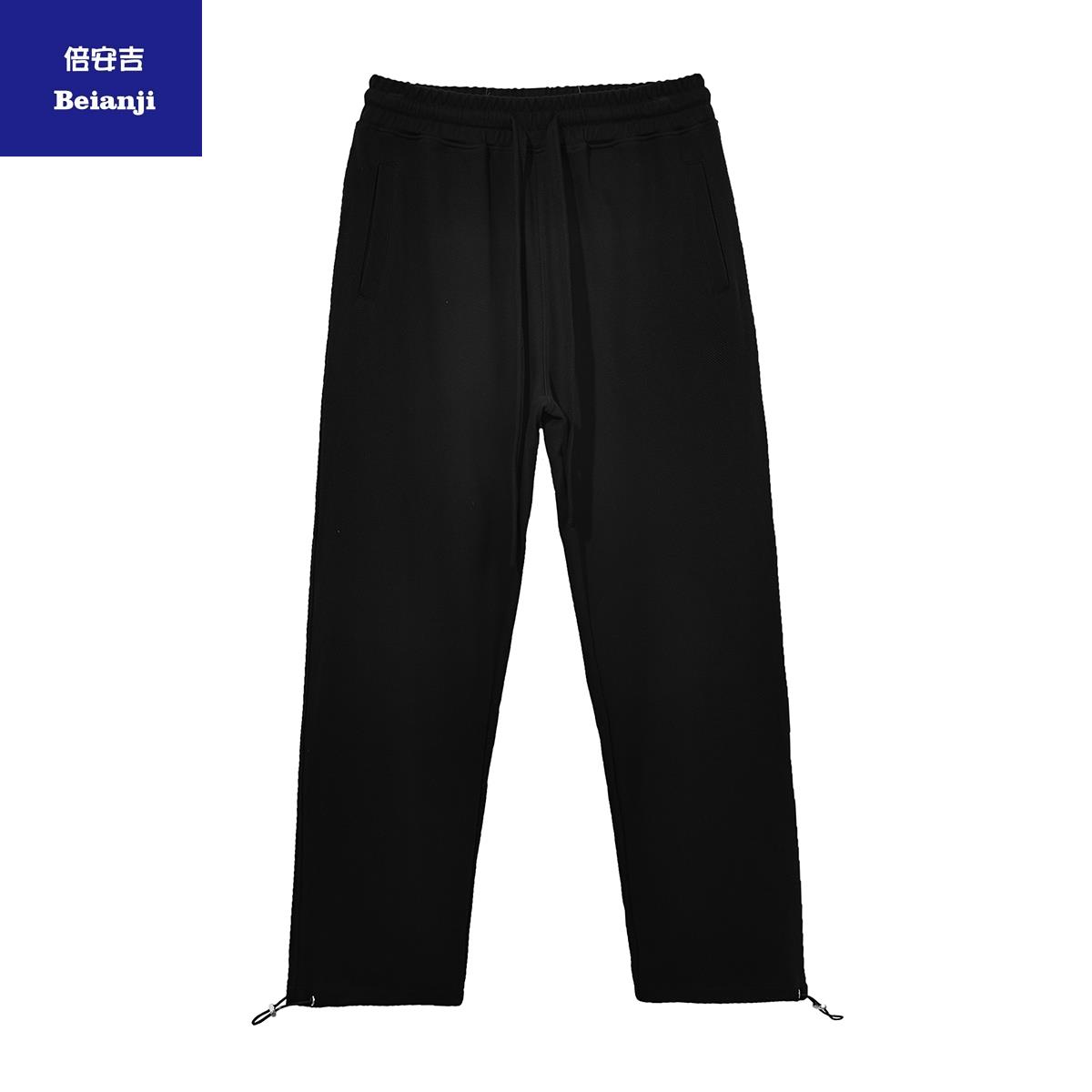 Cottontwillstraightlegpantscasualmen'strousers300gthinstyletidebrandhighstreetsportselasticpants-6