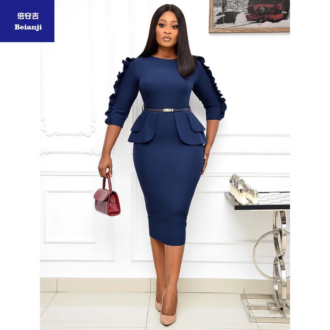 2023newcareerofficeskirttemperamentcommuterEuropeandtheUnitedStateslargesizedress-3