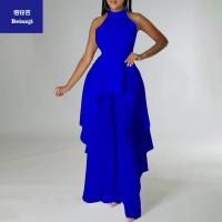 2023summerpersonalityfashionsleevelessirregulartopwidelegpantssuittwo-pieceset-12