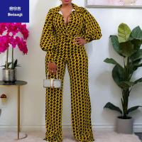 AmazonWomen'sjumpsuitSpringlooseelasticV-neckstraightleghighwaisttemperamentcross-borderjumpsuit-5