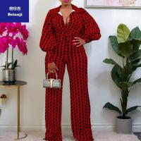 AmazonWomen'sjumpsuitSpringlooseelasticV-neckstraightleghighwaisttemperamentcross-borderjumpsuit-11