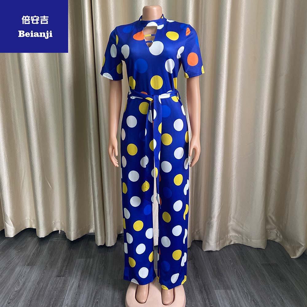 EuropeandtheUnitedStatesstyle2023summernewwomen'slargesizelooseleisurerounddigitalprintlace-upwide-legjumpsuit-9