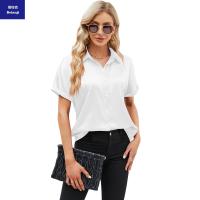 Women'ssolidcolorsatinshortsleeveshirt-14