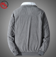 ApparelCustomFactoryMen'sWinterFullZipperCorduroyFuzzyFleeceCoatWarmerOuterwear-2
