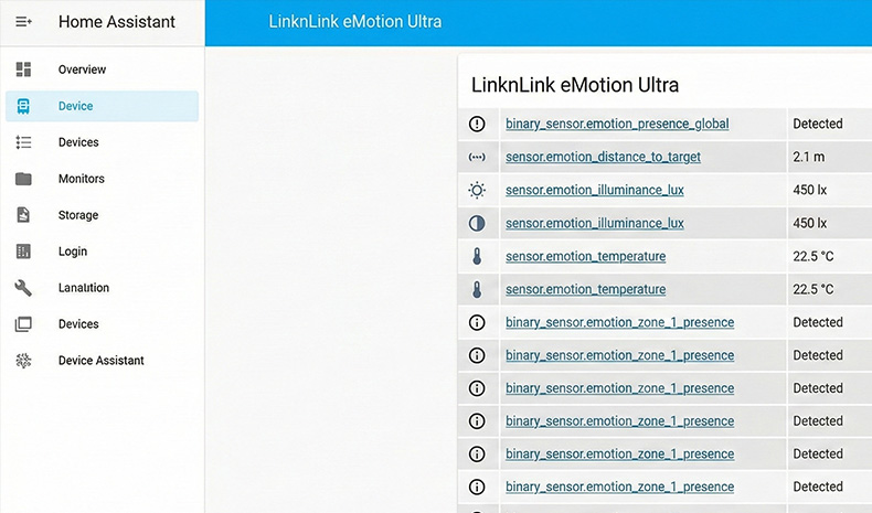 Lokální MQTT nastavení LinknLink eMotion Ultra pro Home Assistant