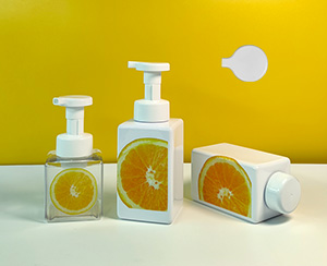 It's a collection of PET foam bottles that PartnerPkg offers in Square shape. The available sizes are 300ml and 500ml, great for products such as hand wash, foaming shampoo, and body wash. Feel free to contact us at Hello@PartnerPkg.com to know more.