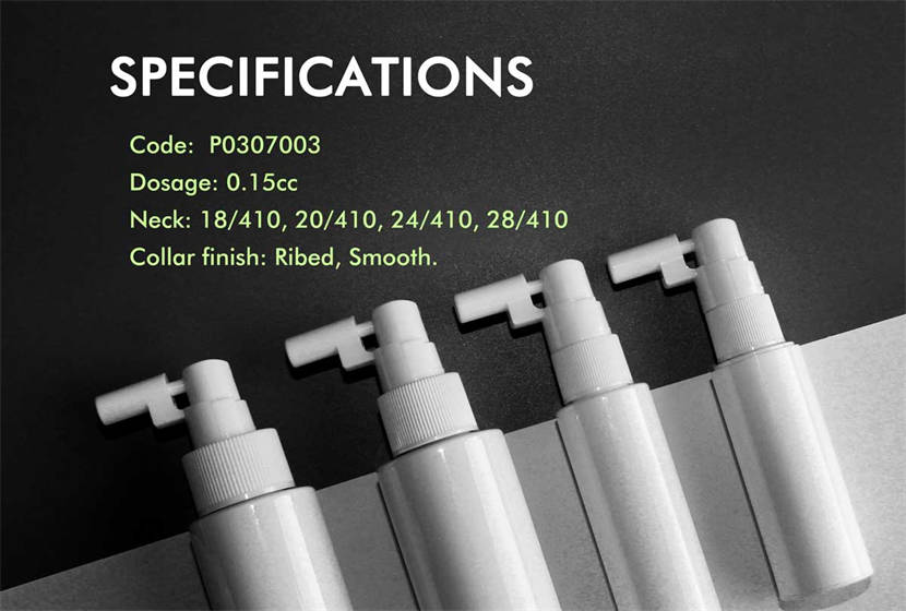a picture showing the 4 neck sizes we offer for the all-plastic mist sprayer