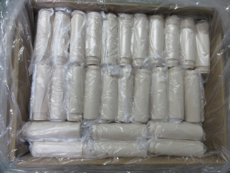 HDPE foam bottles packed in export carton