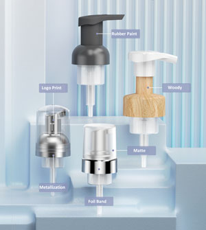 foam pumps with different customized decorations