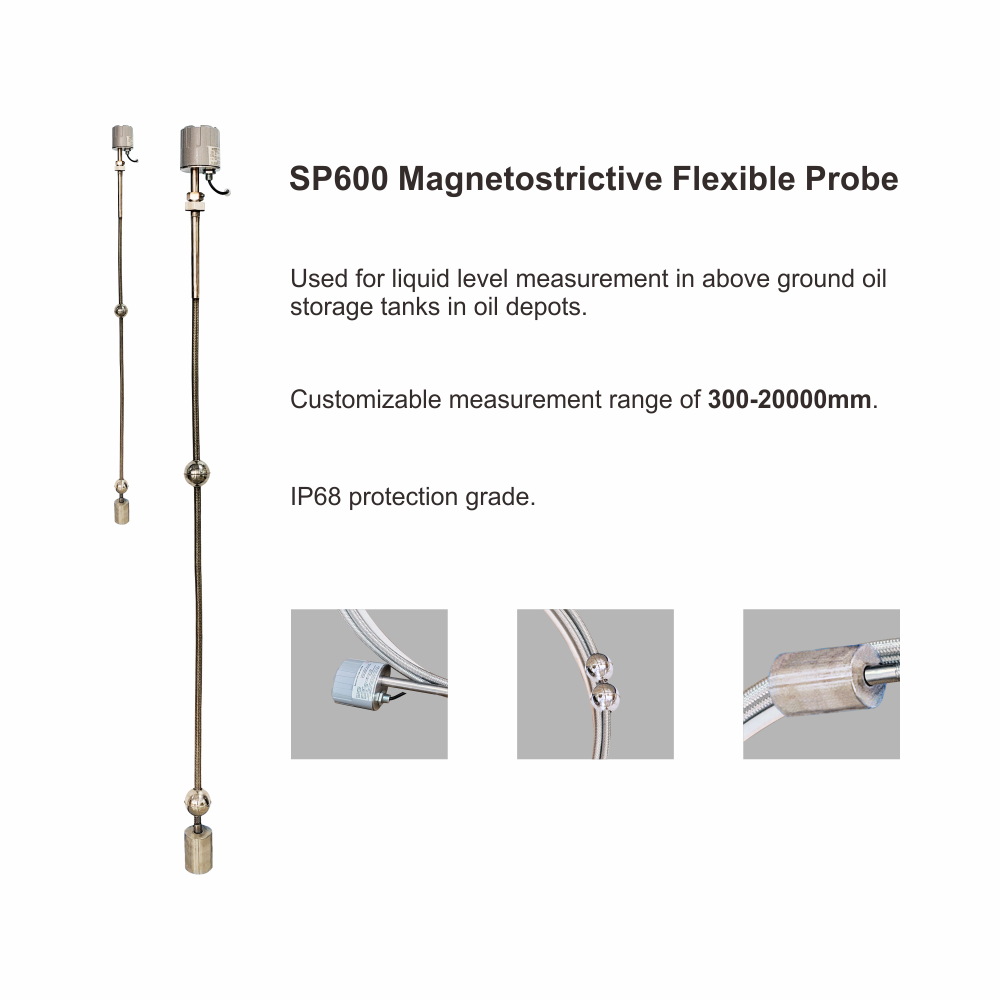 oil depot magnetostrictive flexible probe