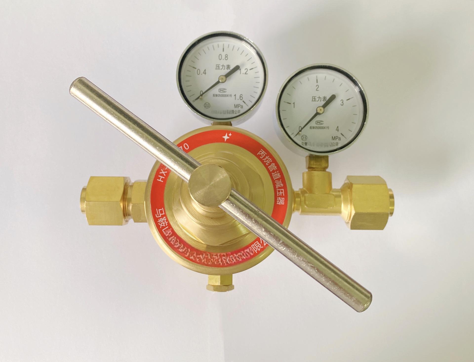丙烷管道减压器黄铜管路减压阀全铜防震防爆压力表批发