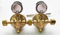 双节式调压阀压力表稳压器全铜氧气减压阀