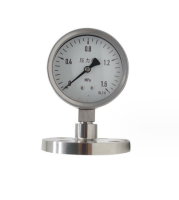 StainlesssteeldiaphragmpressuregaugewithshockresistantflangeDN25pressuregauge