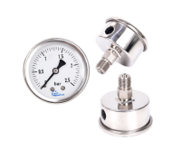不锈钢耐震压力表Y60压力表生产厂家螺纹轴向压力表