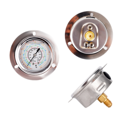 -1-35bar冷媒表空调制冷库机组雪种压力表耐震制冷油表